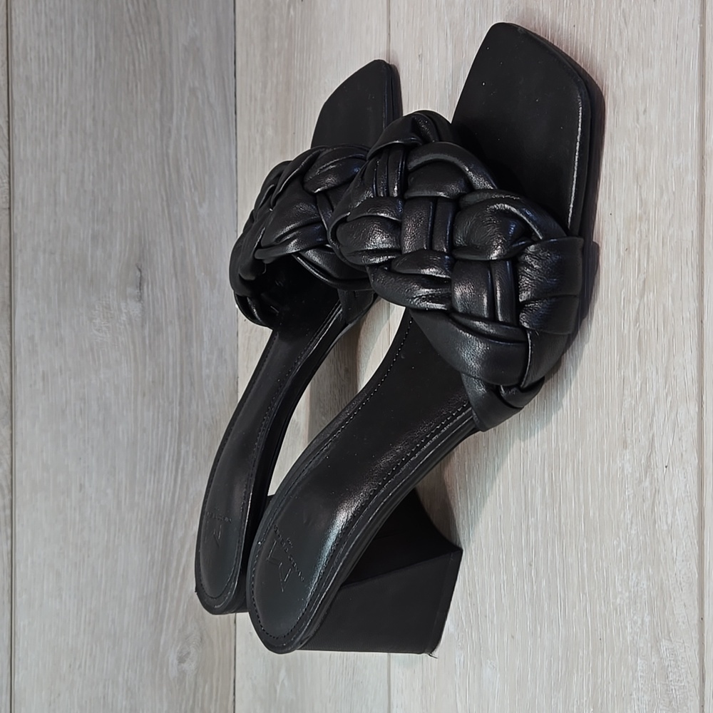 Marc Fisher Women Cerita Leather Heels Open Toe shoes sz 8.5M